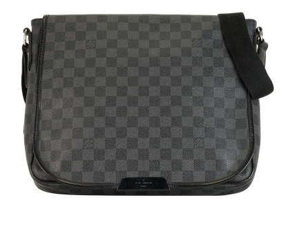 District PM Messenger, &pound;550, Handbags, Black/Grey, Canvas, Front view